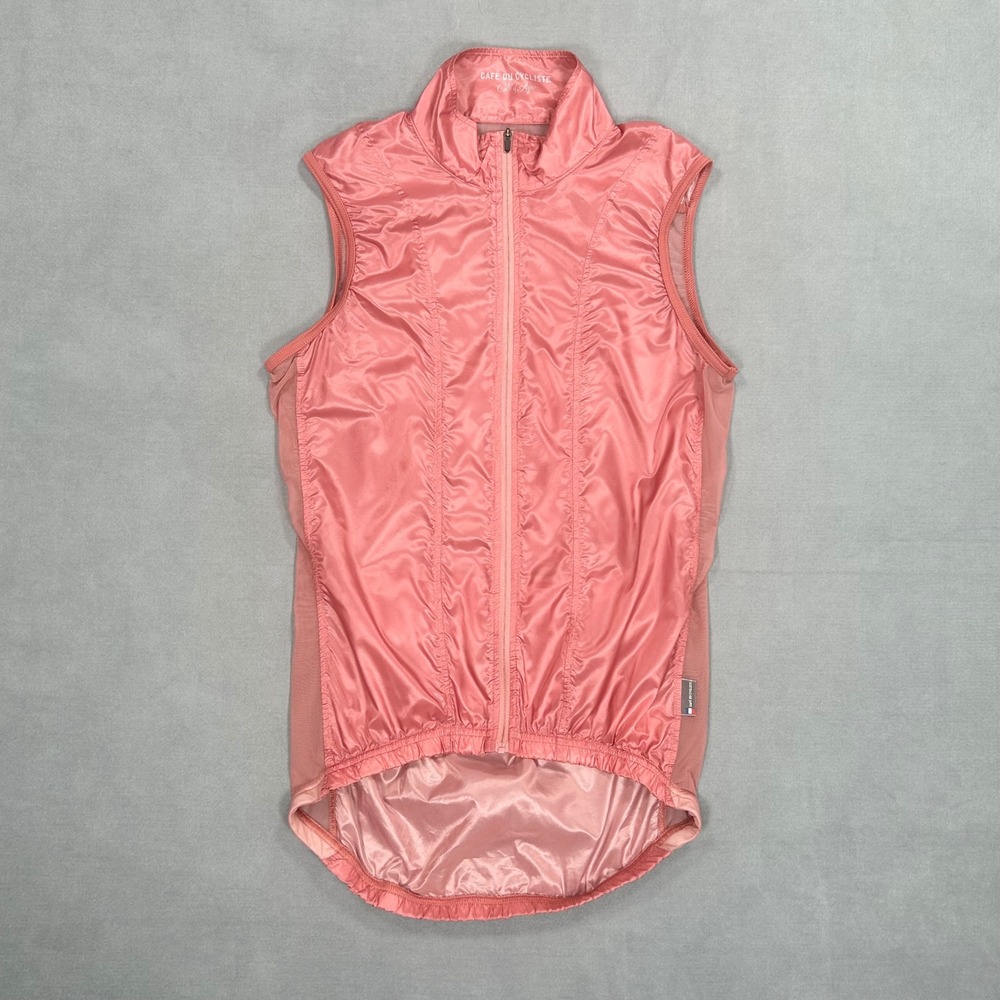 Café du Cycliste Petra Gilet Mens Small Lightweight Road Cycling Vest Layer Pink